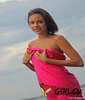 slim amateur cutie danica squeezes her small boobs and poses naked outdoors