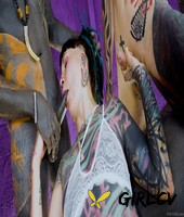 slut covered in tattoos gets her holes demolished in a threesome