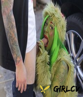 green grinch joanna angel anal rides homeless cock on top in the alleyway117772