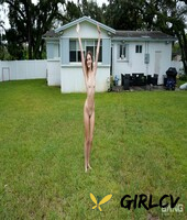 18+ teen della cate poses near a pool before having hardcore sex
