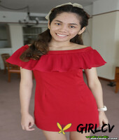 cute first timer from thailand poses in her red dress prior to modeling gig215422