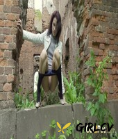 white girl kristina gets caught taking a big piss at an abandon site 2388577898451