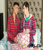 gay hunks have hardcore anal sex with hot twinks in a wild foursome on xmas186188