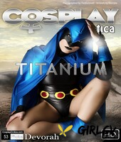 solo girl shows her firm tits and smooth pussy in cosplay clothing204720