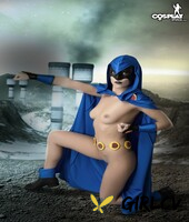 solo girl shows her firm tits and smooth pussy in cosplay clothing204726