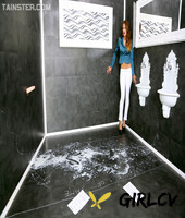 fetish girl fingers her pussy while getting soaked in gloryhole bukkake138154