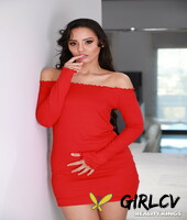 gorgeous babe with a nice butt andreina deluxe doffs her dress and gets nailed