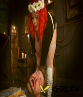 chubby femdoms mimosa & april flores whip and facesit slave boy sebastian keys130300