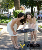 shameless milfs francesca & stella strip naked in public & touch themselves126517
