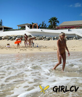 blonde lesbian bibi noel & her slutty gfs fool around while naked at the beach