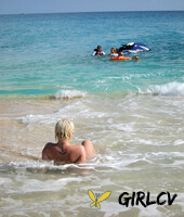 blonde lesbian bibi noel & her slutty gfs fool around while naked at the beach