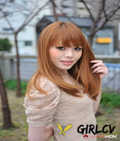 hot japanese girl with red hair reika kitahara poses outdoors in a short dress225064