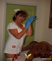 phenomenal mature nurse gives a rough handjob to a black patient169092