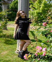 italian hottie meleida tosca flashes her cunt before stripping naked at home