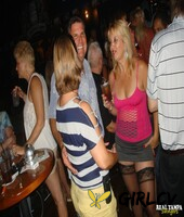 mature blonde gabby smith & her naughty cronies show titties at a wild party