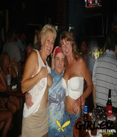 mature blonde gabby smith & her naughty cronies show titties at a wild party