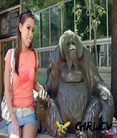 asian amateur flashes her upskirt panties and boobs while visiting a zoo227131