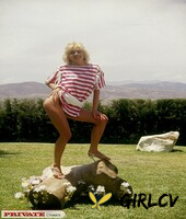 blonde pornstar gets cum dumped on her face after a gangbang on the back lawn