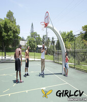 petite teen michelle martinez enjoys a wild gangbang with black basketballers