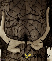 mature lady masturbates with a chicken foot while decked out for halloween238418