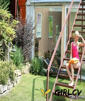 blonde russian babes angie vous & lindsey olsen undress & play on the stairs147711