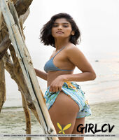 sultry sexy beach bunny angel constance strips bikini revealing hot physique