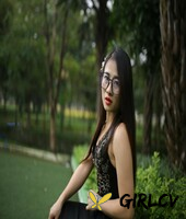 beautiful asian model elena posing in her sexy black outfit outdoors148239
