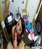 brunette asian girl miko dai gives a fabulous blowjob after stripping157145