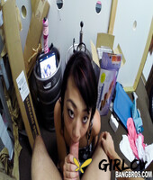 brunette asian girl miko dai gives a fabulous blowjob after stripping157152