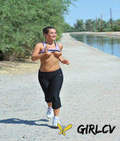 fit amateur babe eva strips and shows her hot body during her workout