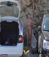 shameless milf nude chrissy flashes her big knockers and pussy in public128640