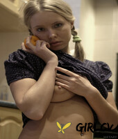 adorable blonde teen koika shows her twat and ass in the kitchen131917