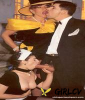 horny lady and a maid show their cunts and share a butlers cock in stockings85800