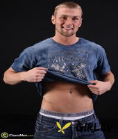blonde model eric schor unveiling his big curved dick and nice ass