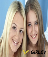 blonde teen lesbians helen & louise lick pussy & suck each others tiny tits