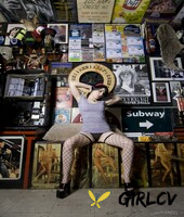 alluring black haired draven in fishnets peels in a bar & spreads her legs145216