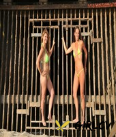 hot milf sofie marie and her busty friend pose in sexy bikinis on the beach126990