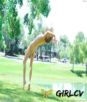 slender gymnast kourtney shows her moves while fully naked by the lake126503