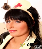 attractive brunette nurse valerie stretching and pumping her pussy 22663494
