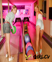 saucy teenage floosies have a passionate lesbian sex in the bowling club218449