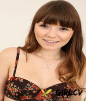 brunette helen g stripping off cute denim outfit and posing in pantyhose140680