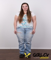 solo girl hanka stands totally naked after doing away with her clothing