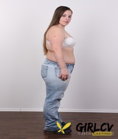 solo girl hanka stands totally naked after doing away with her clothing