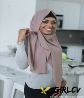 latina with a hijab havana bleu blows a monster dick & takes it from behind