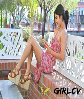 american beauty reina poses in her long dress and strips naked in public