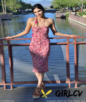 american beauty reina poses in her long dress and strips naked in public