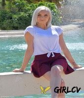 platinum blonde joslyn strips to her lingerie & flashes her pussy in public107894