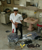 naughty nurse isis love takes rubber toy in her wet cunt by a sex machine128950