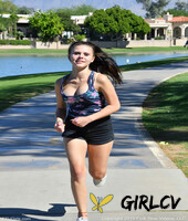 sexy black haired girl desiree rubs her twat and runs in a bra in the park169535