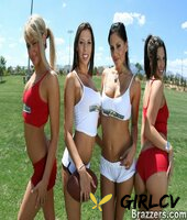 attractive pornstars strip & show off their sexy curves on a football field195636